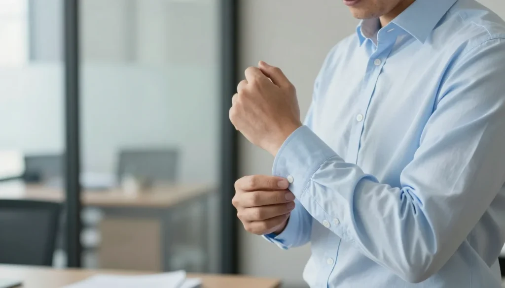Homme bureau hyperhidrose stress transpiration