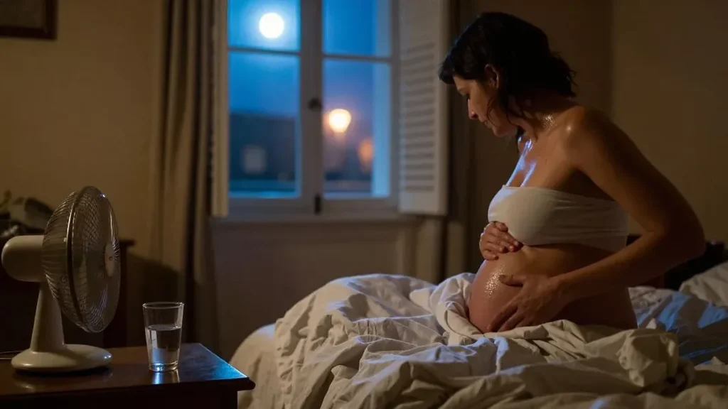 Sueurs nocturnes pendant la grossesse : causes, solutions et ce qui est sans danger